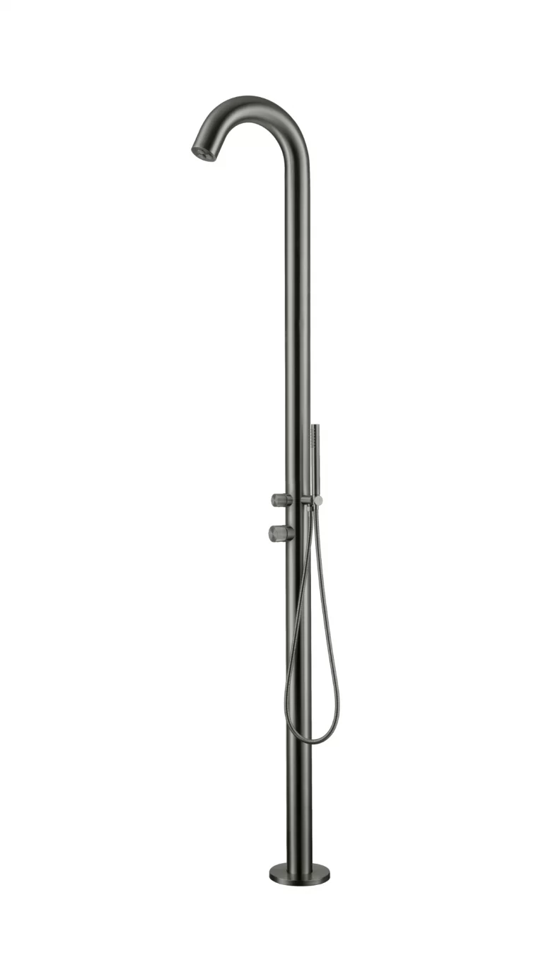 Aquanovo Buiten & Binnendouche Bari RVS Gun metal