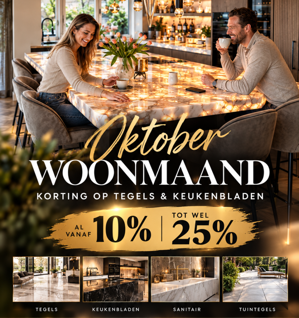 🍂 Oktober Woonmaand bij Diamond Stone – Keukenbladen, Natuursteen, Keramiek & Luxe Badkamers